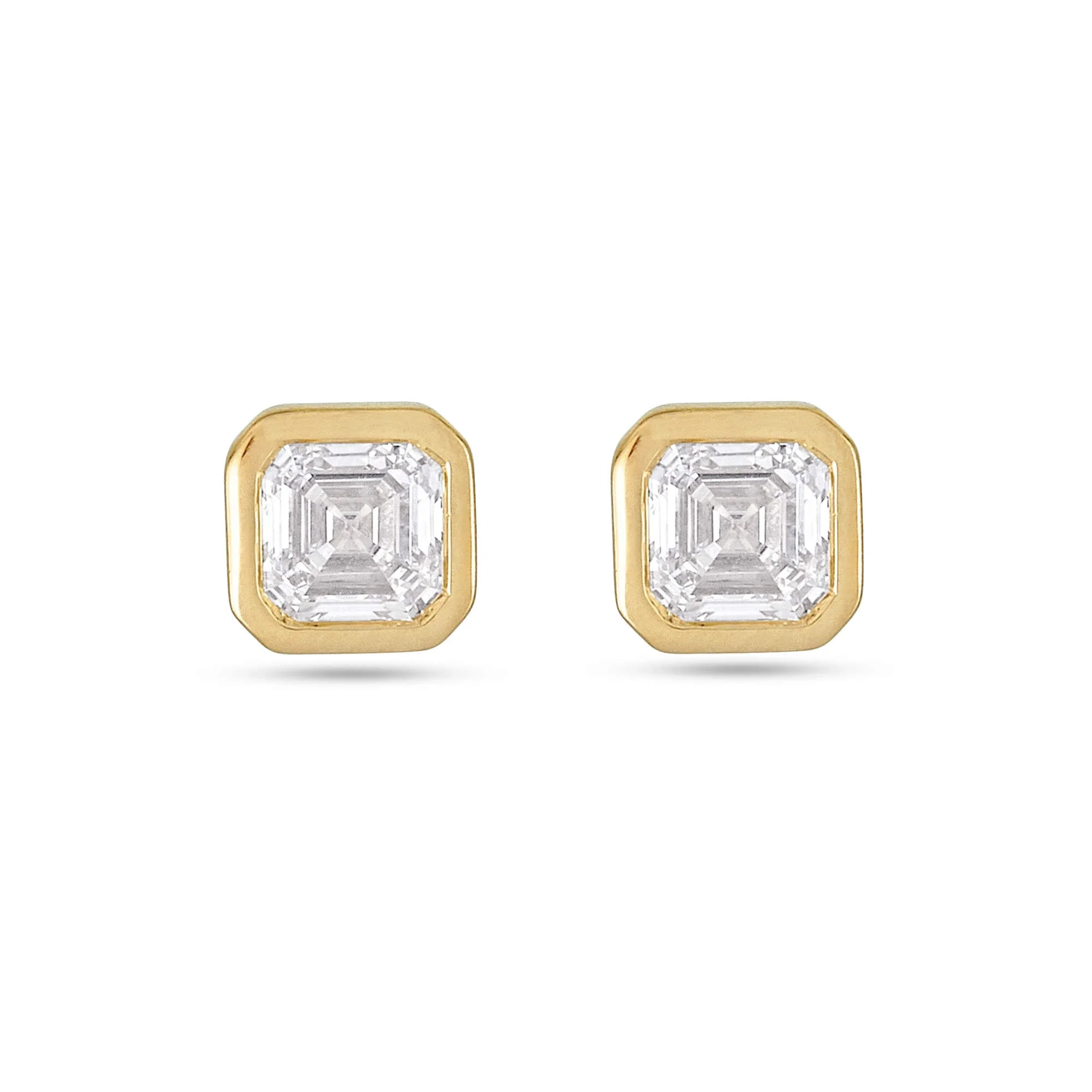 1 CTW LAB-Created Asscher Studs - 1