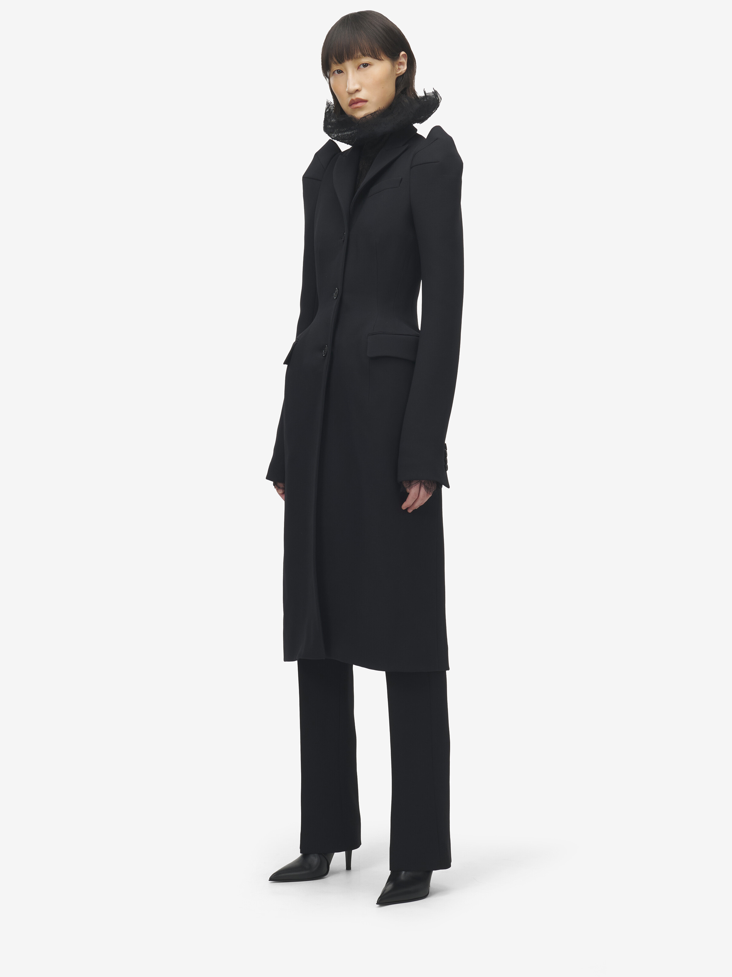 Pinched Shoulder Coat - 3