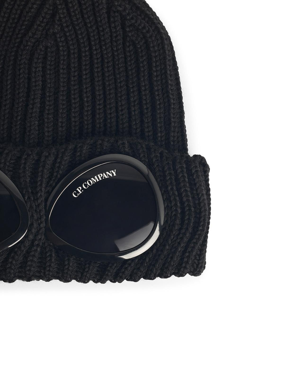 C.P. Company 'Lens' Black Wool Beanie Men - 3