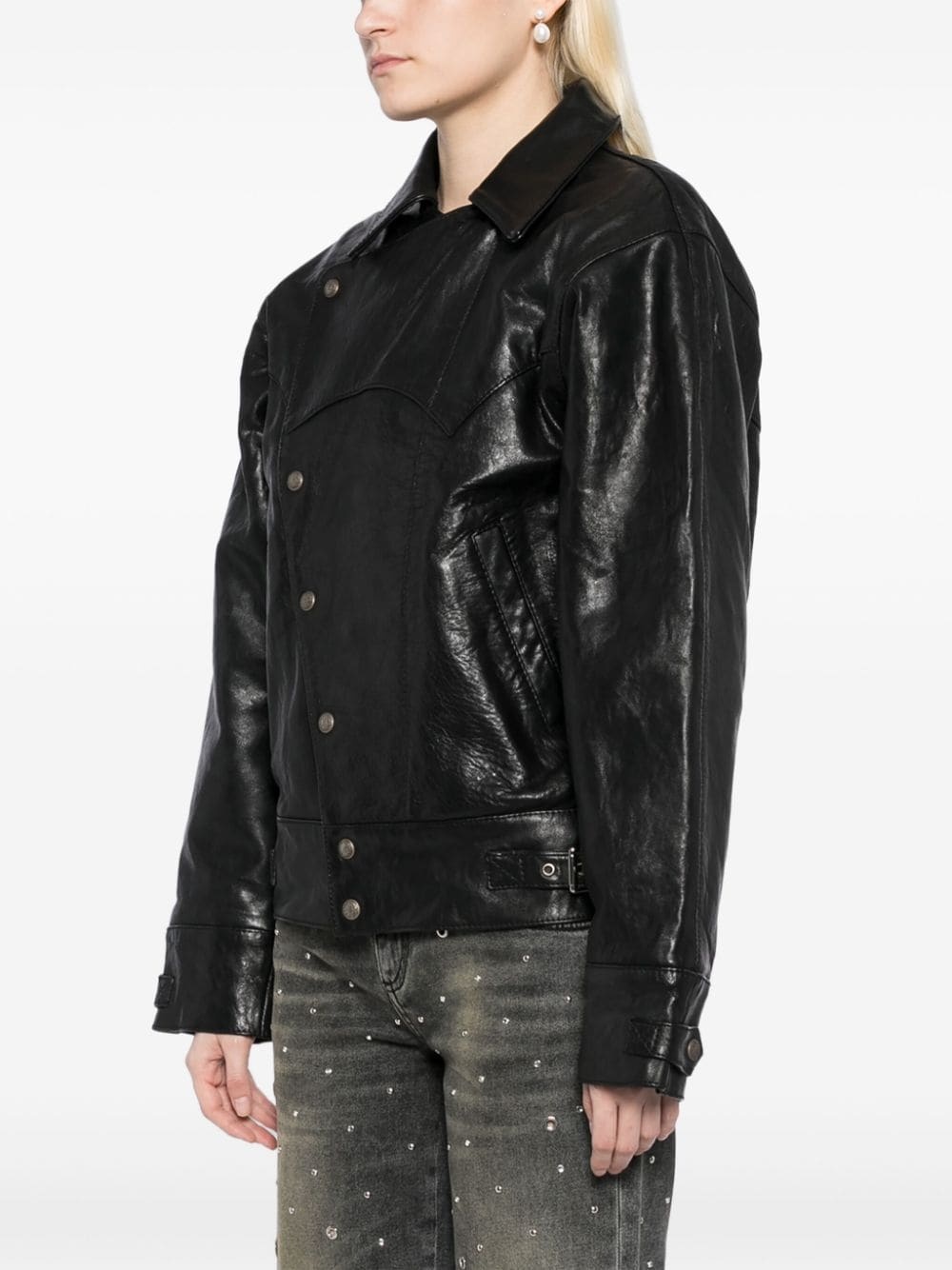 asymmerical stud jacket - 3