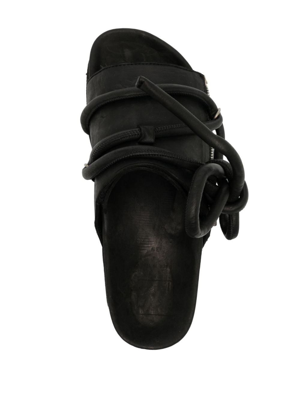lace-up leather sandals - 8