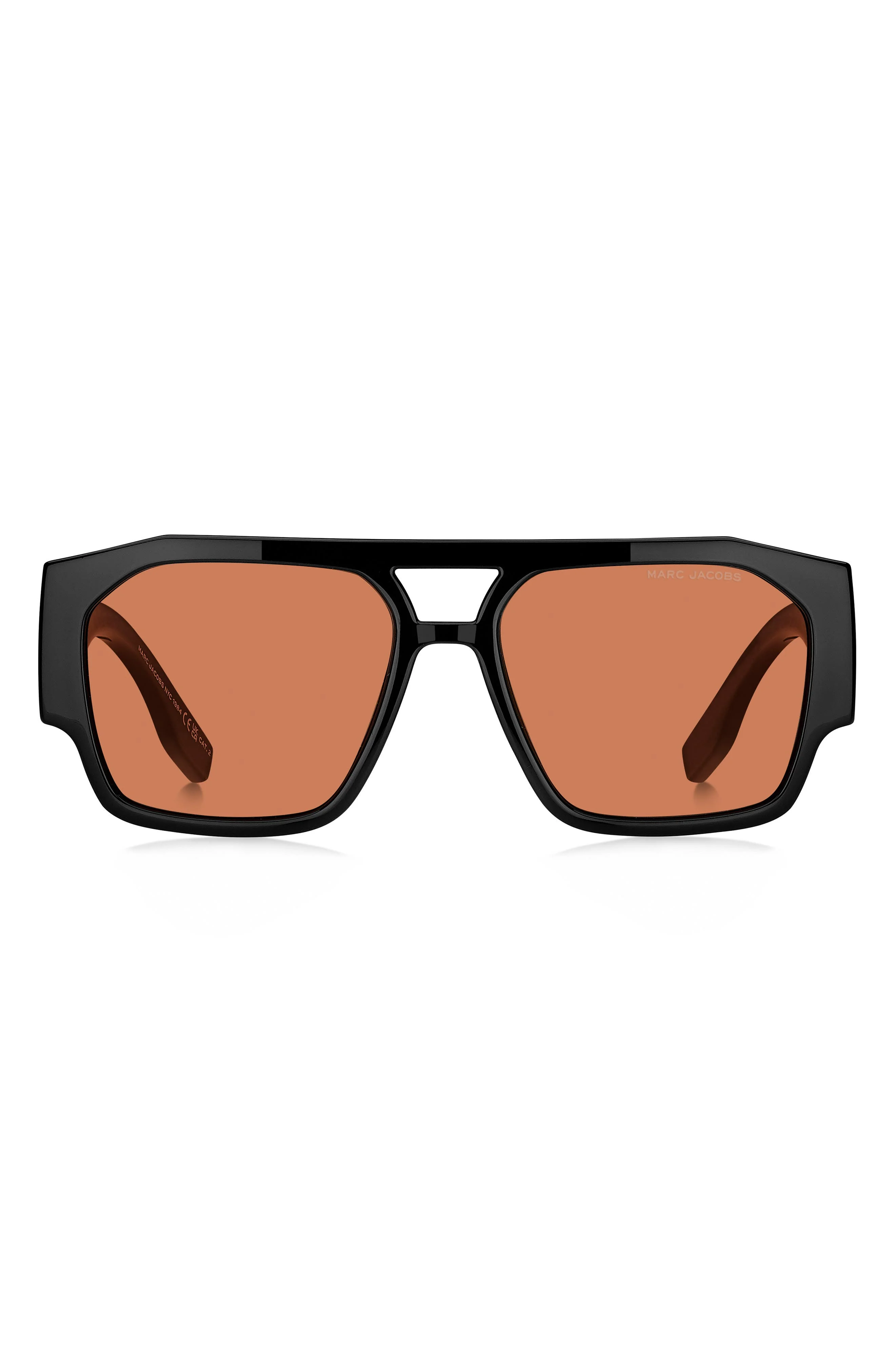 Marc Jacobs 55mm Navigator Sunglasses in Black Orange/Orange at Nordstrom - 1