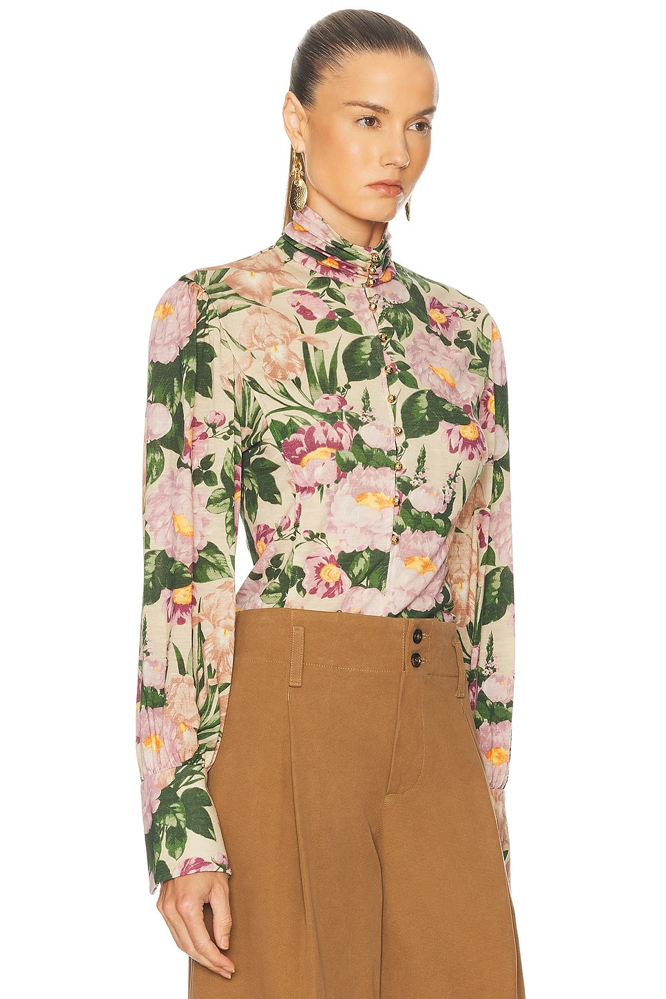 Printed Wool Jersey Top - 2