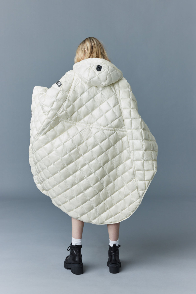 MACKAGE MICAH Ultralight sateen down poncho with hood outlook