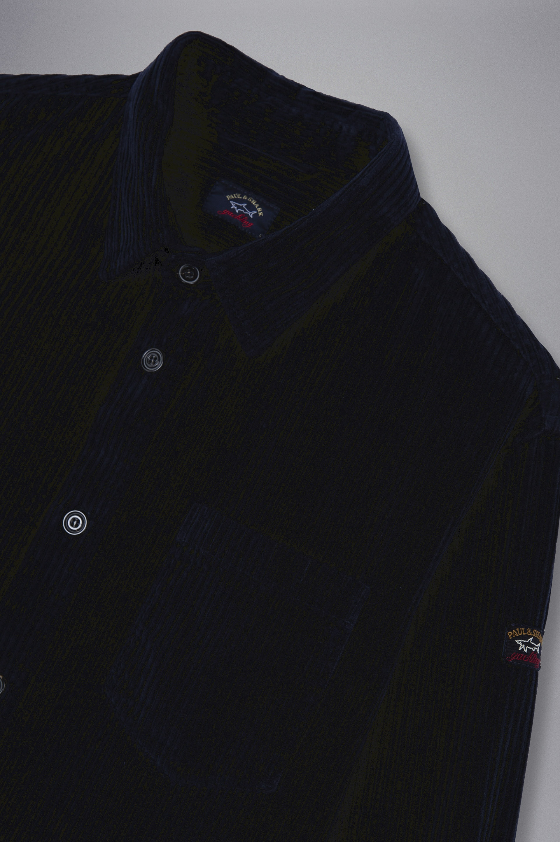 GARMENT DYED COTTON VELVET OVERSHIRT - 5