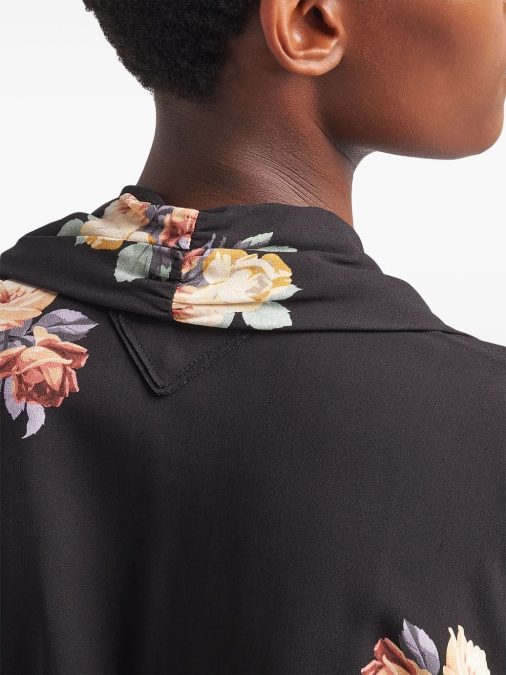 floral-print sablÃ© midi dress - 6