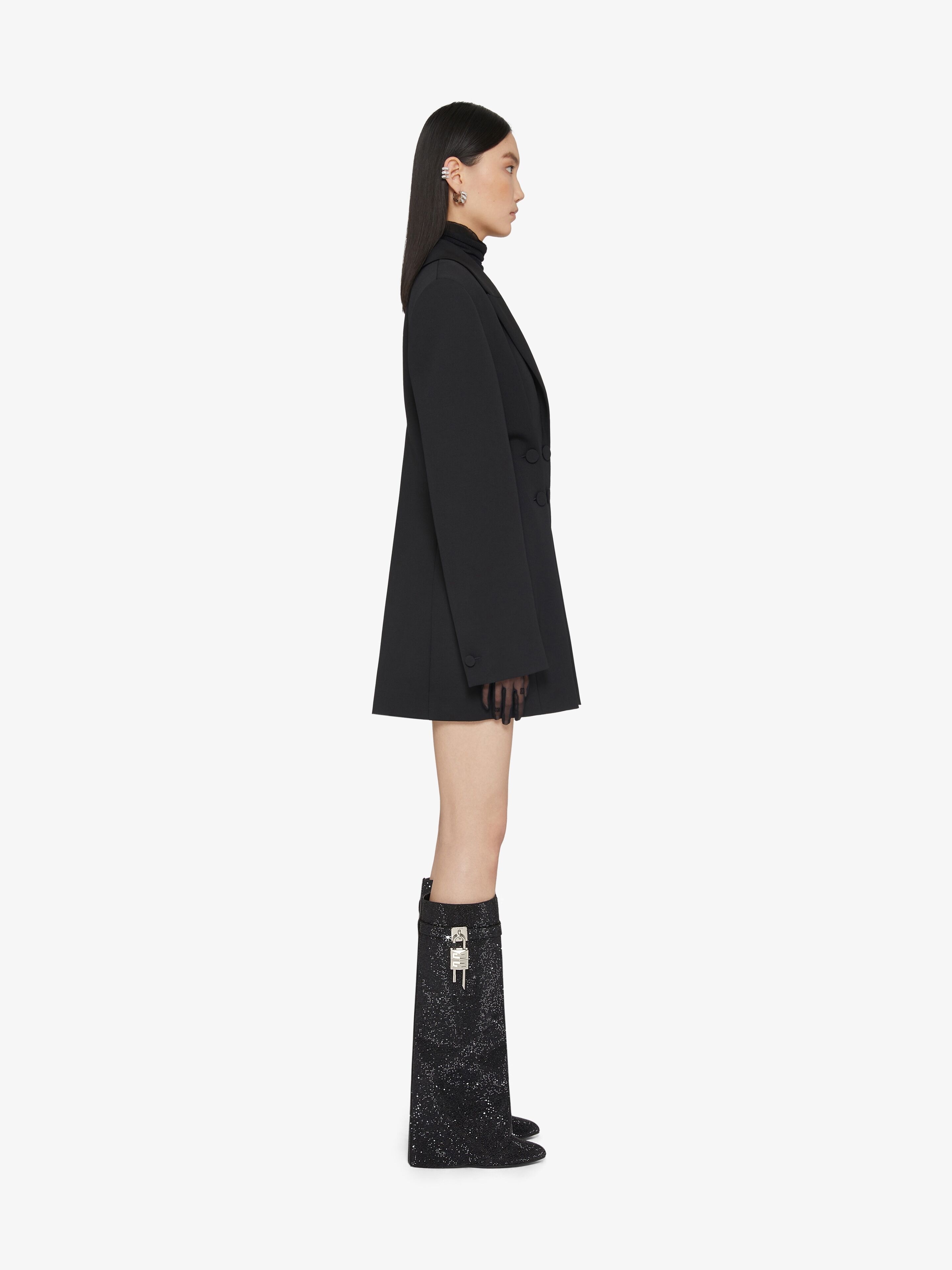 SHARK LOCK BOOTS IN SATIN WITH STRASS - 2