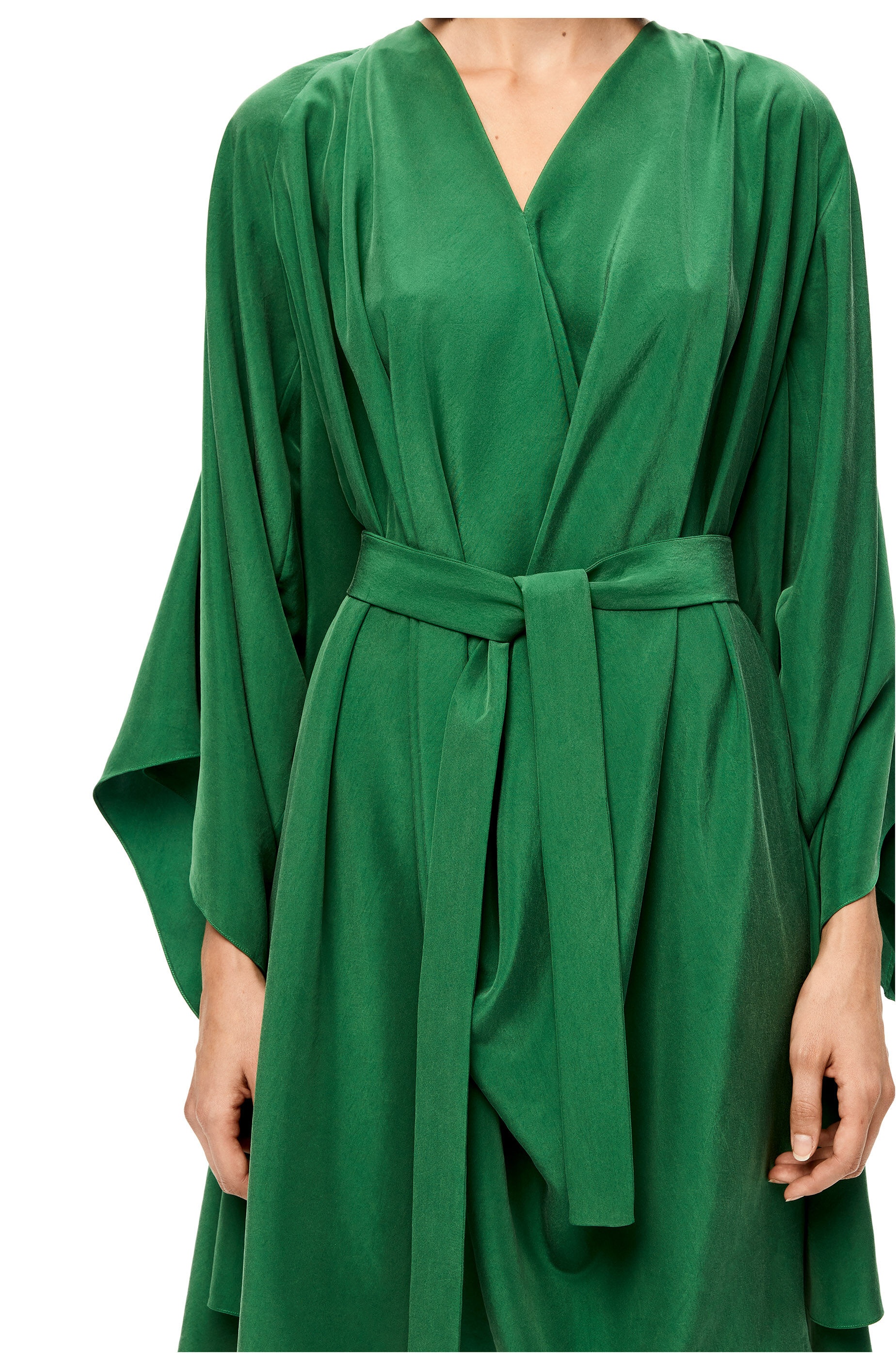 Draped dress in silk - 5