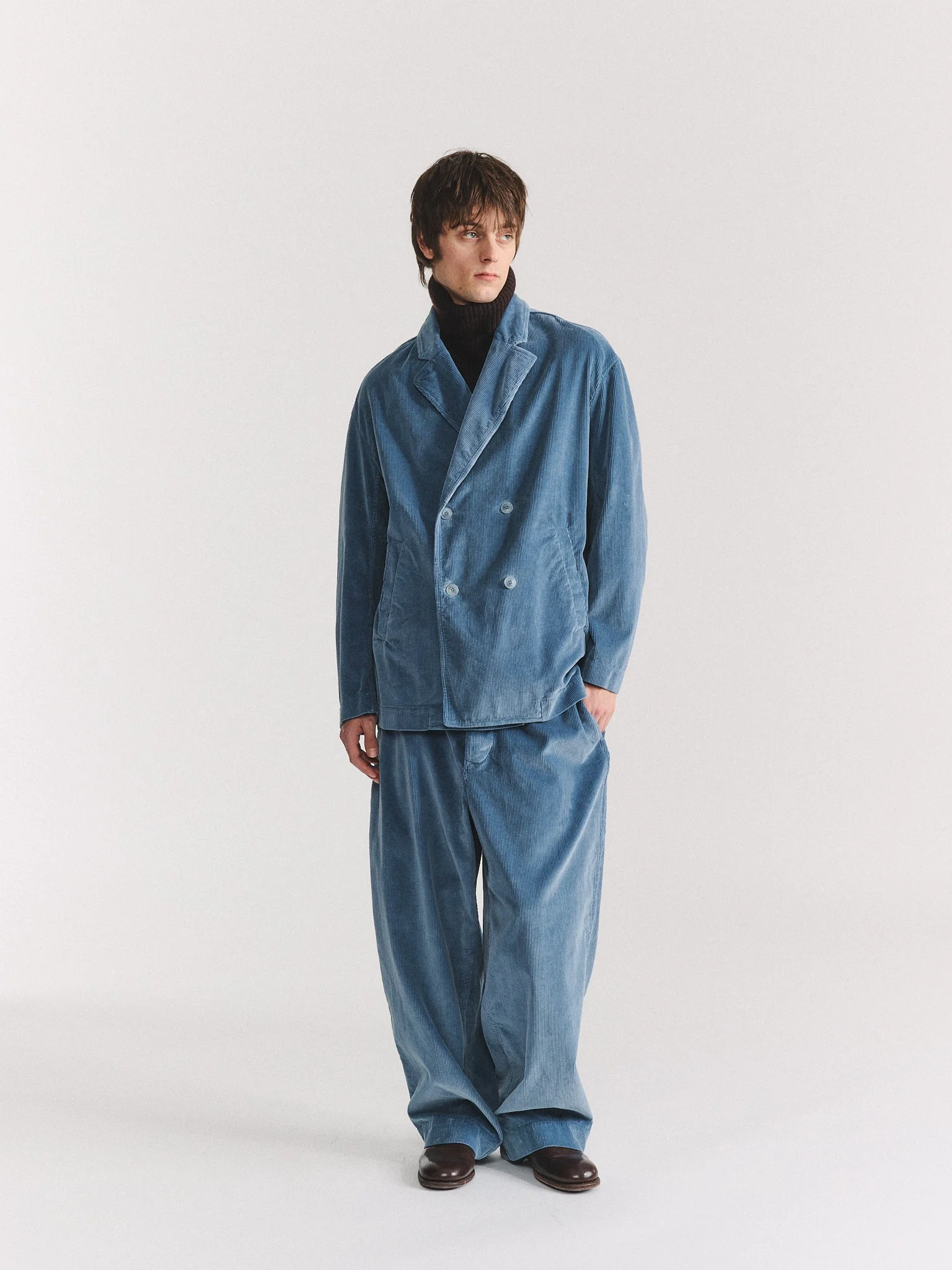 BRETT JACKET - H CORD - ICE - 1