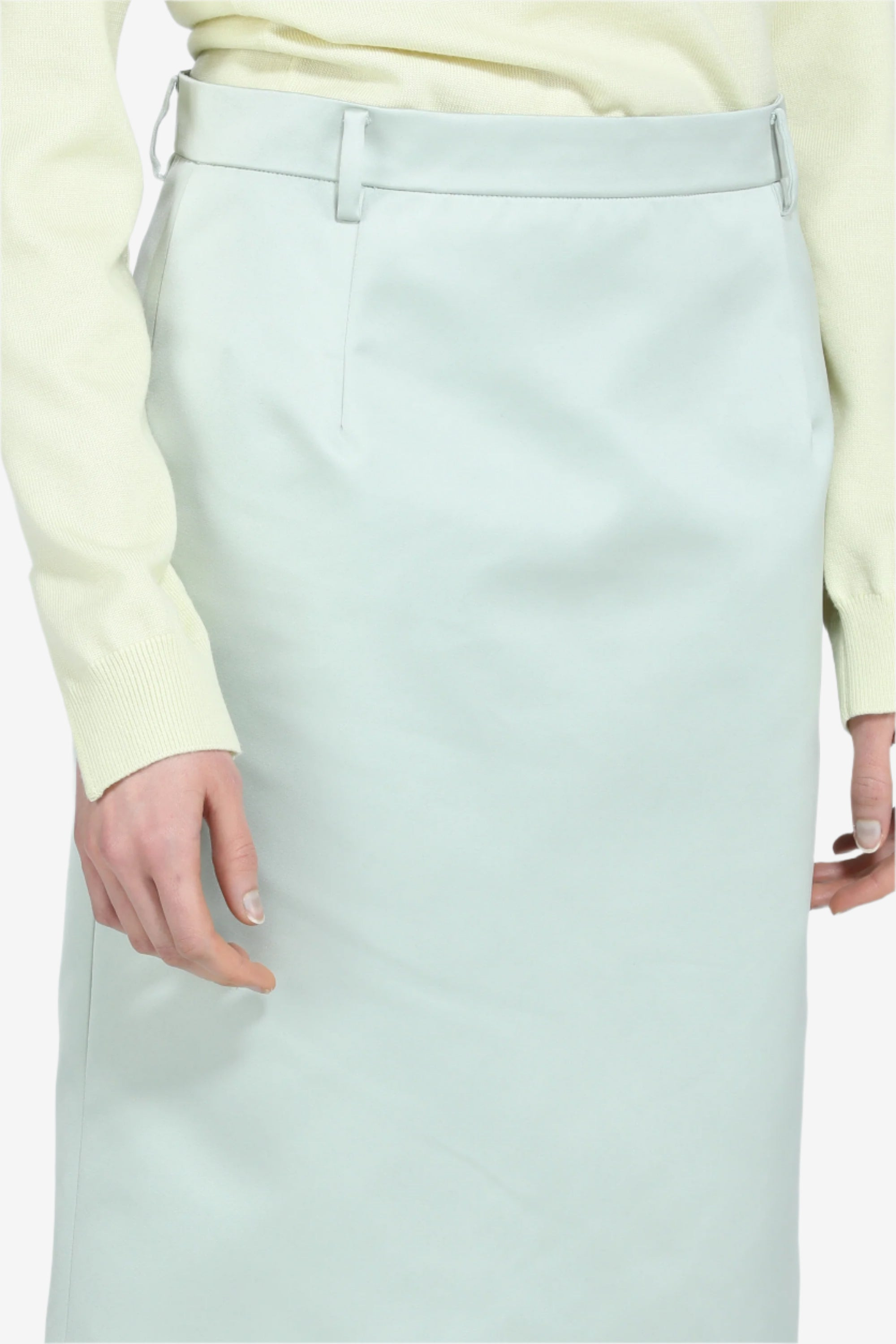 SATIN PENCIL SKIRT - 5