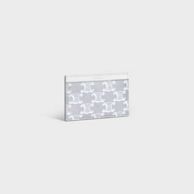 CELINE Card holder in Triomphe Canvas and calfskin outlook