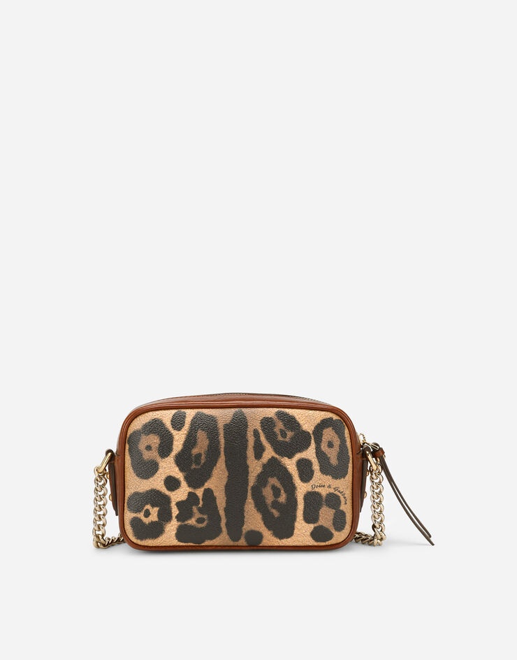 Small crossbody bag in leopard-print Crespo with branded plate - 4