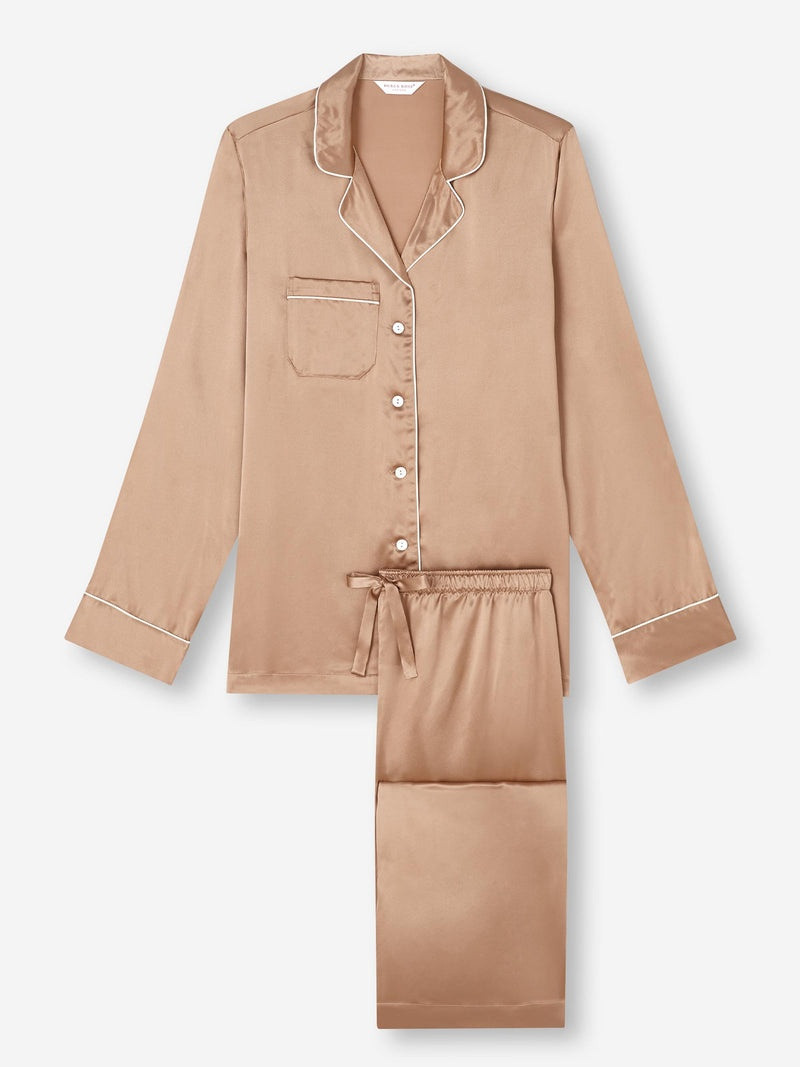 Women's Pyjamas Bailey Silk Satin Gold 1