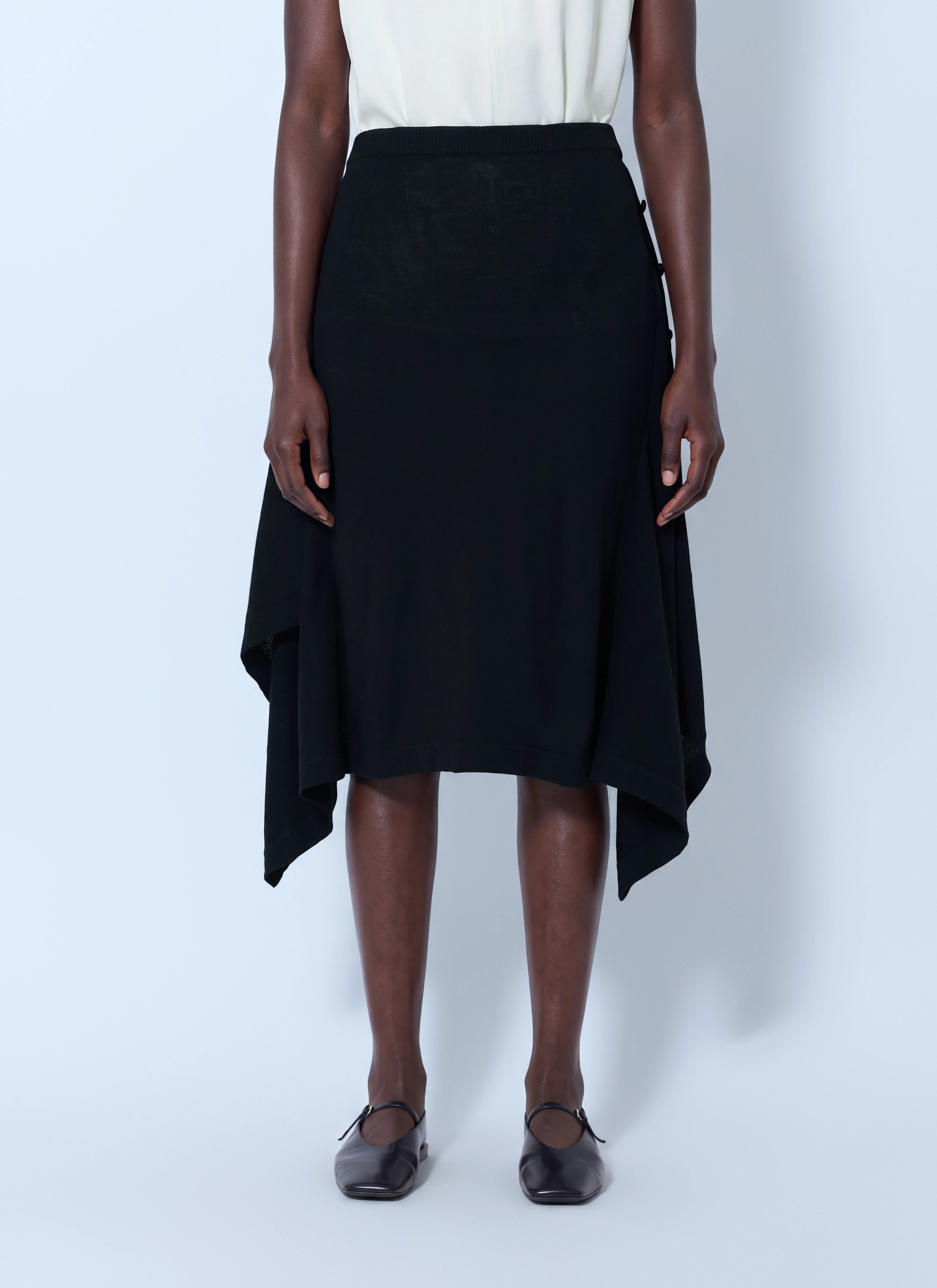 Buttoned Midi Skirt - 1