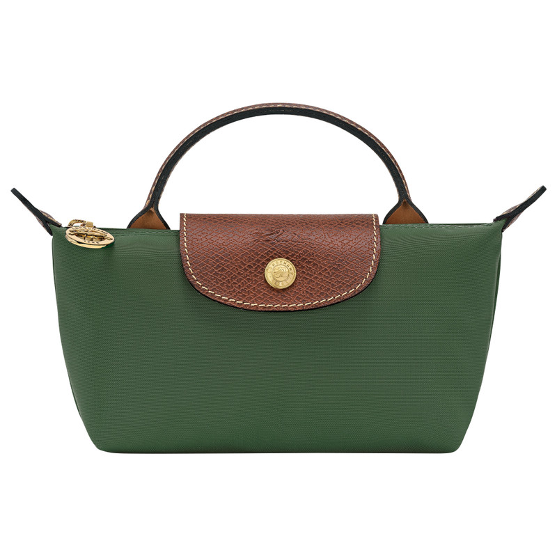 Le Pliage Original Pouch with handle British Green - Recycled canvas 1