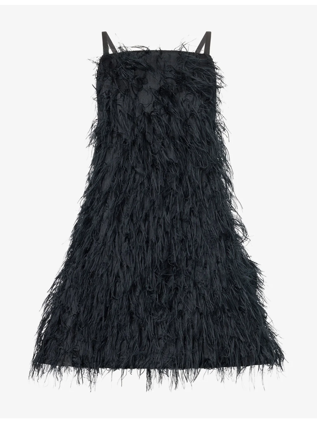 Kalla Feather-Trim Jacquard Mini Dress - 1