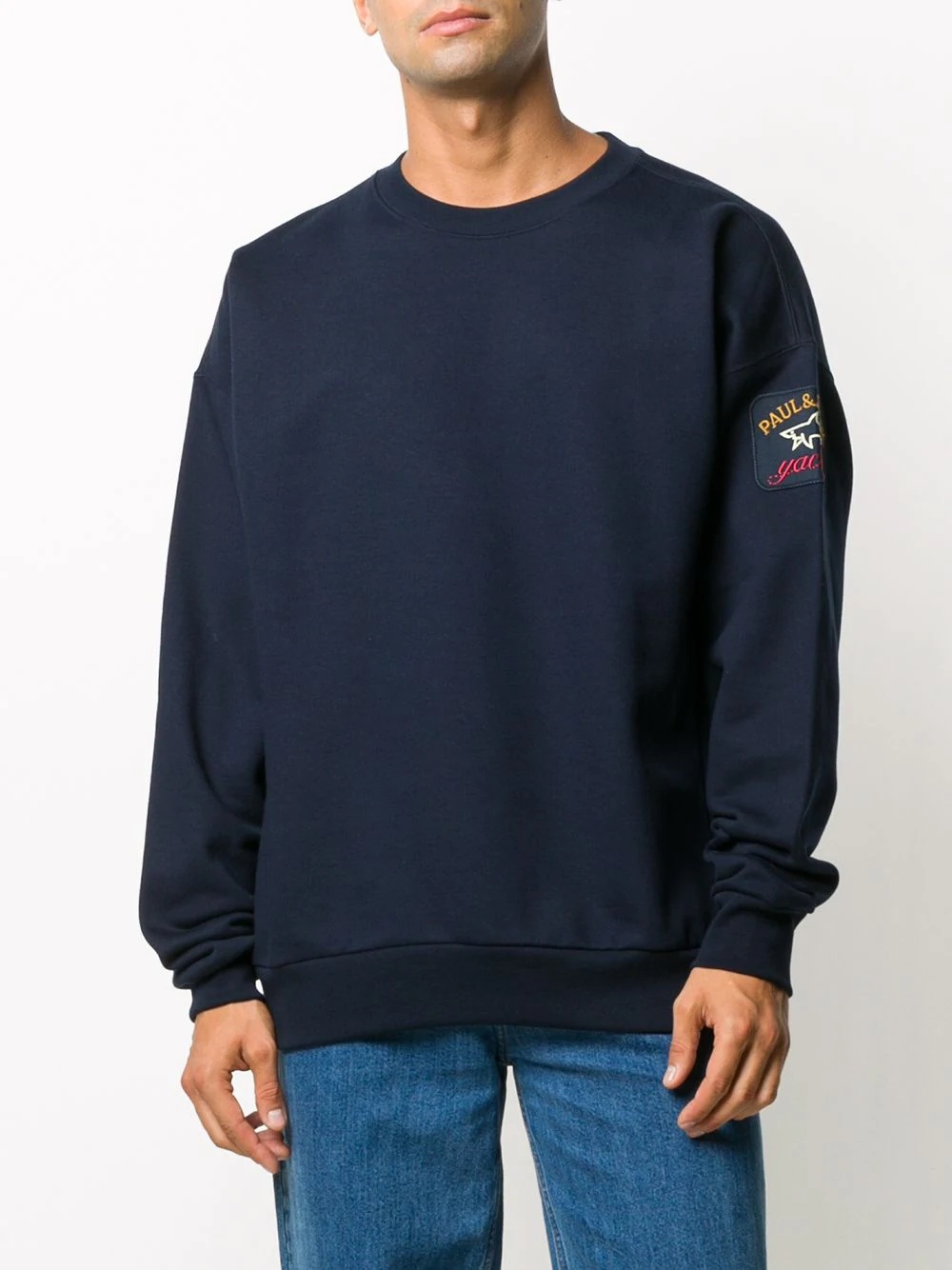 long sleeve rear logo print jumper - 4