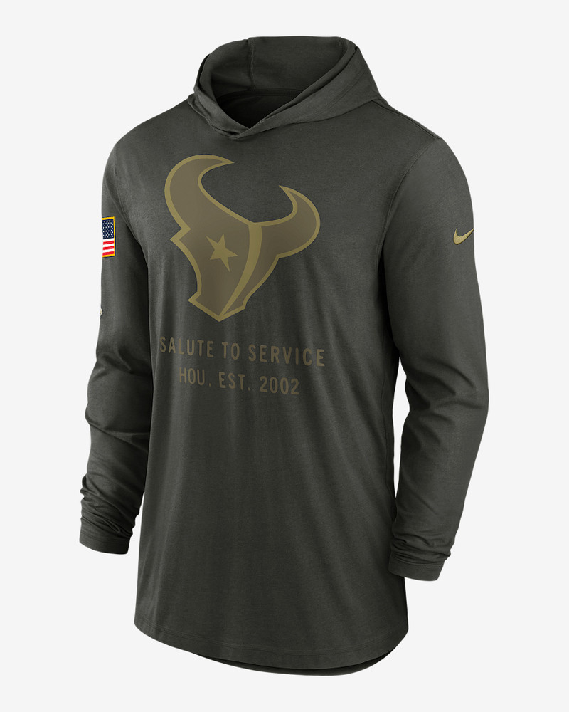 Houston Texans Salute to Service Sideline Men’s Nike Dri-FIT NFL Long-Sleeve Hooded Top 1