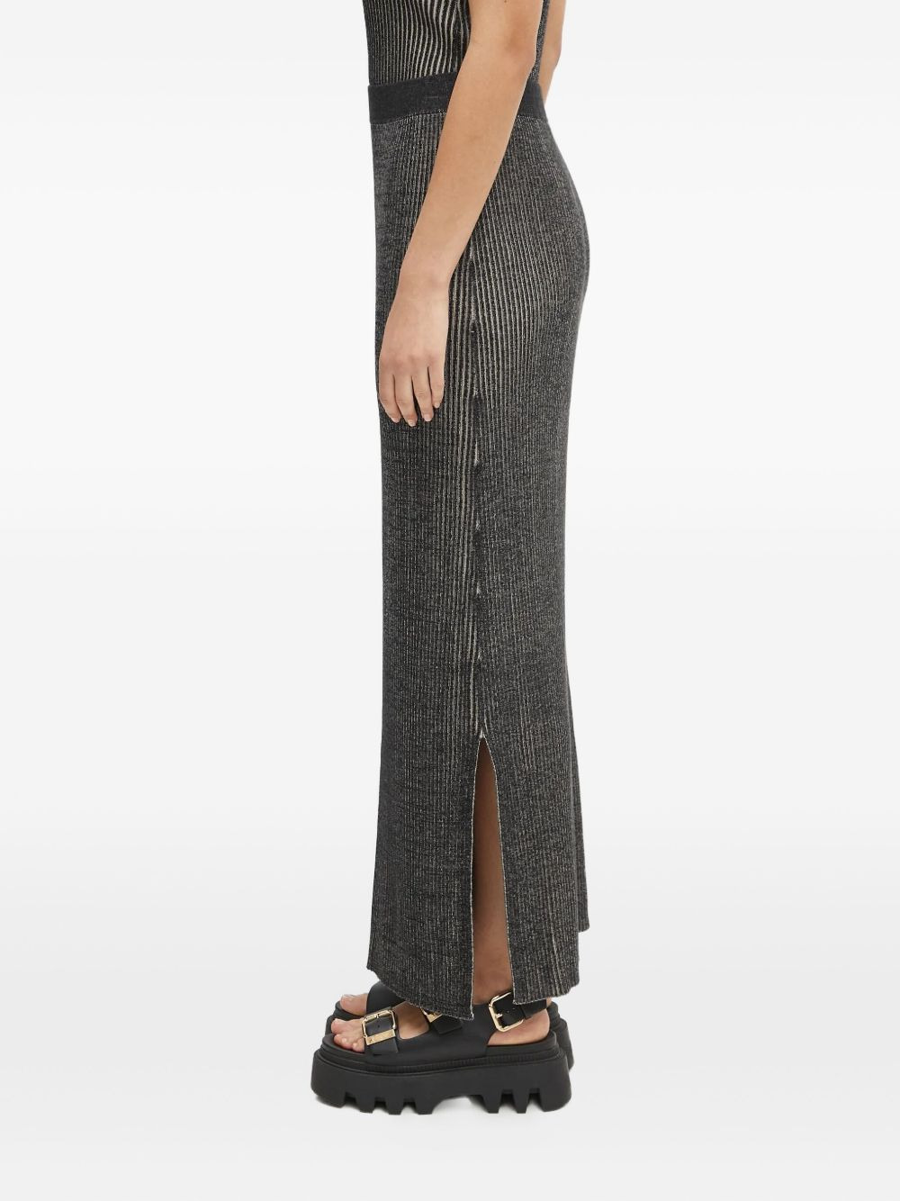 ribbed-knit maxi skirt - 3