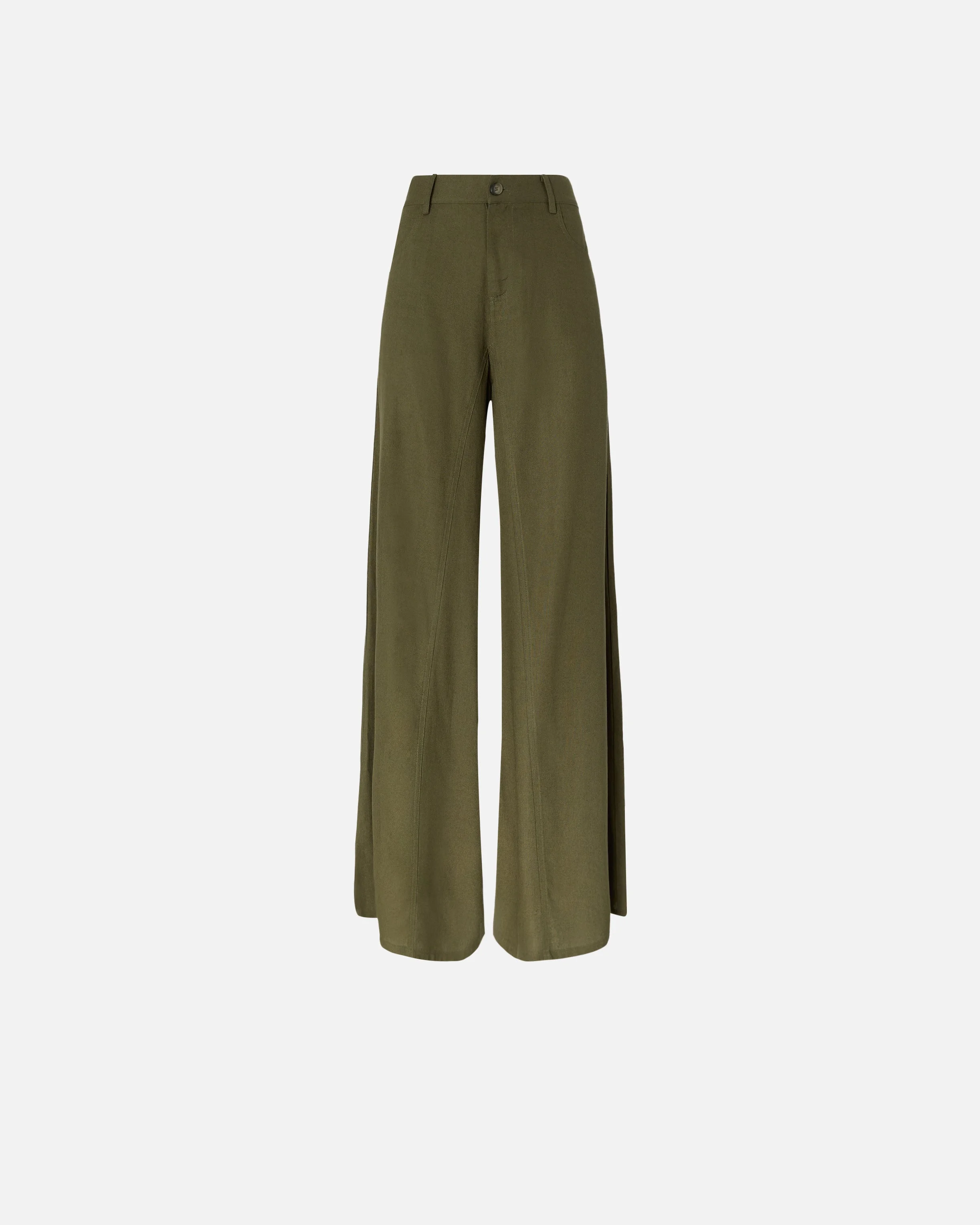 WIDE LEG LINEN TROUSERS - 1