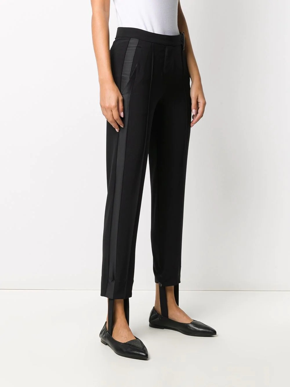 stirrup-hem tuxedo trousers  - 3