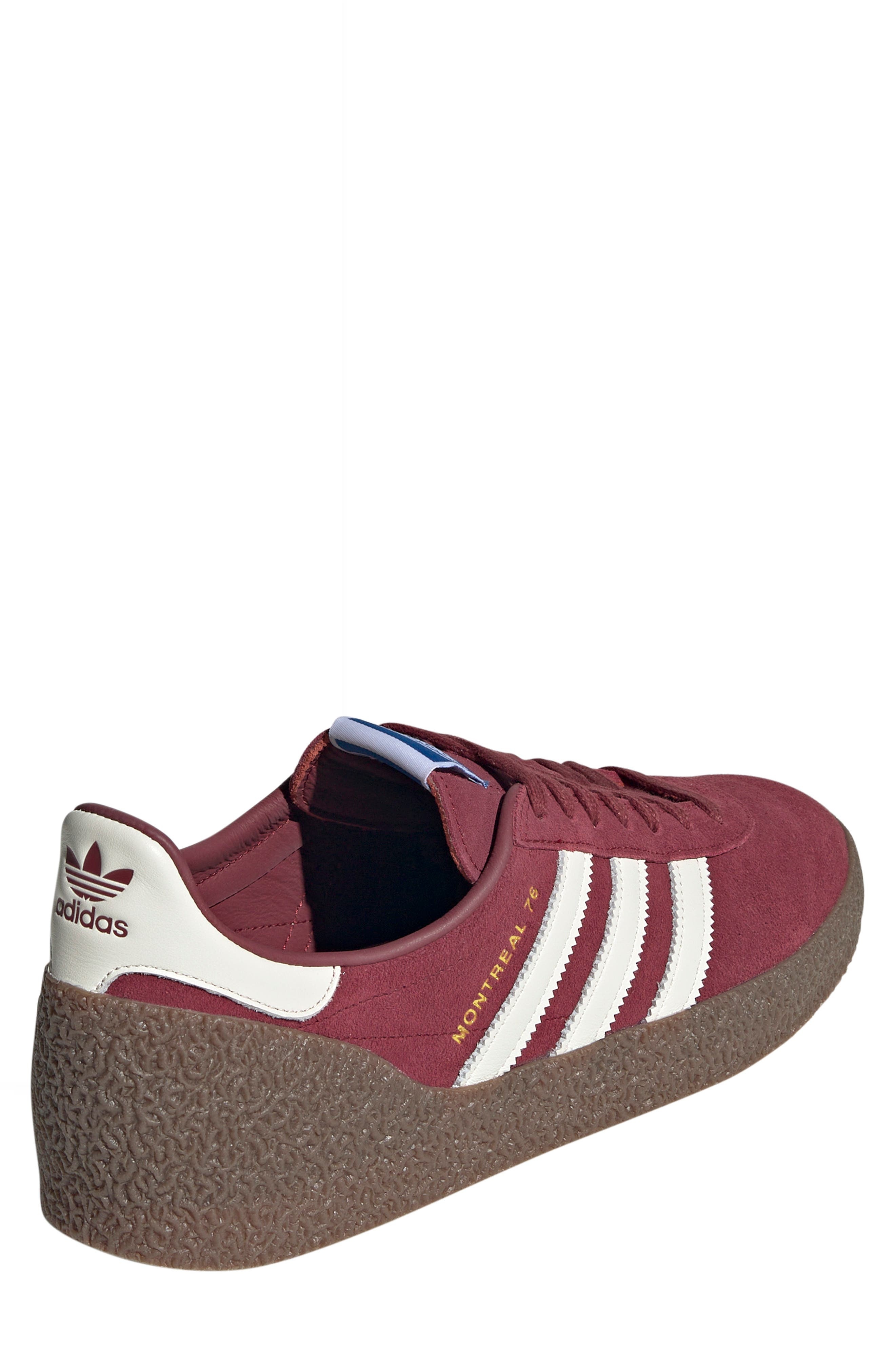 adidas Gender Inclusive Montreal 76 Sneaker in Noble Maroon/Off White/Gum at Nordstrom - 2