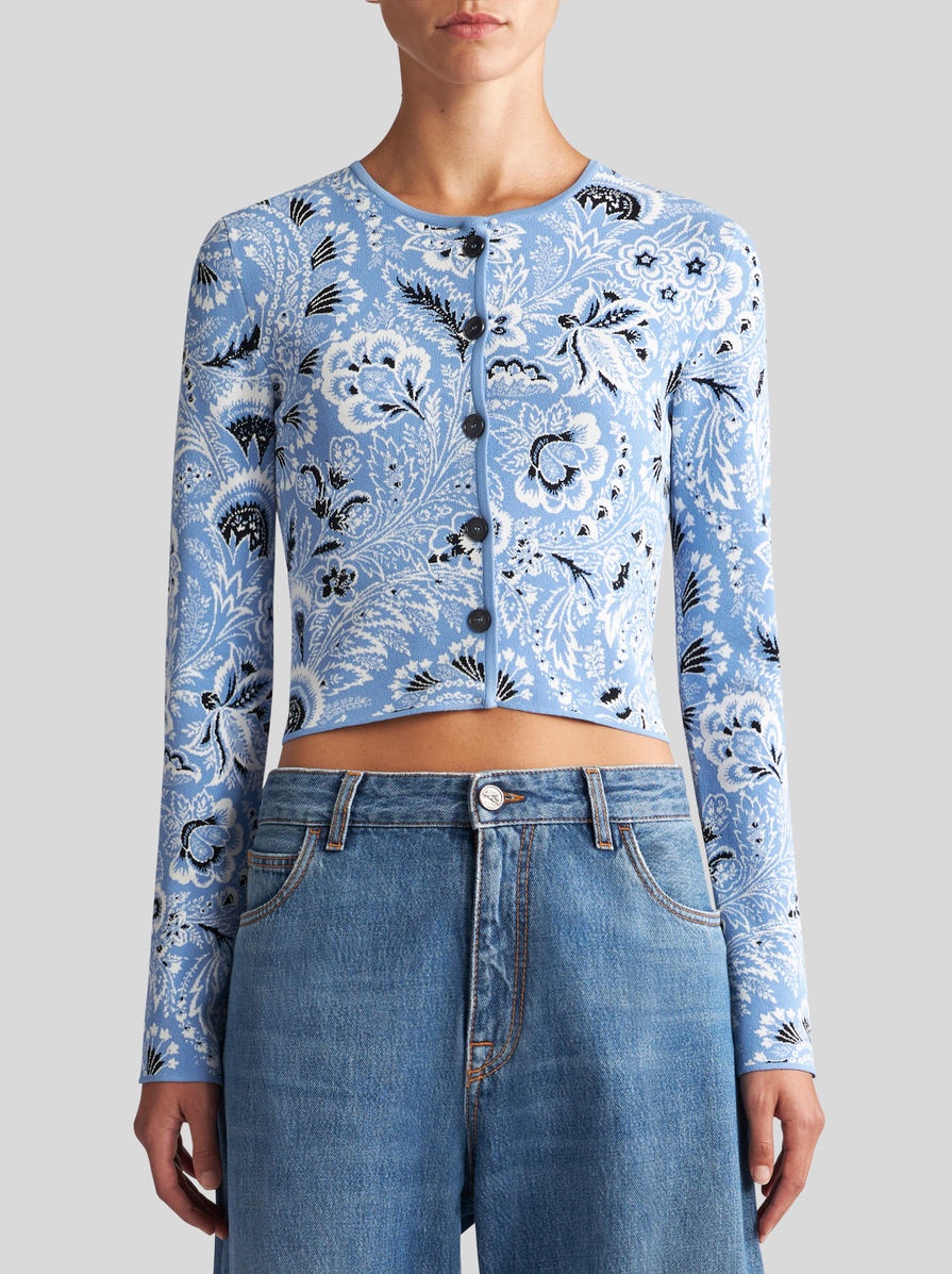 PAISLEY JACQUARD CARDIGAN - 2