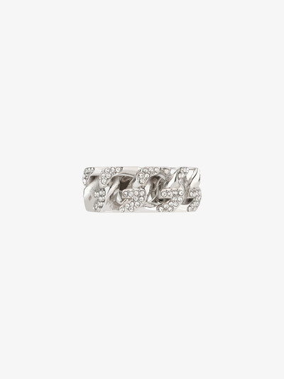 Givenchy G CHAIN RING IN METAL WITH CRYSTALS outlook