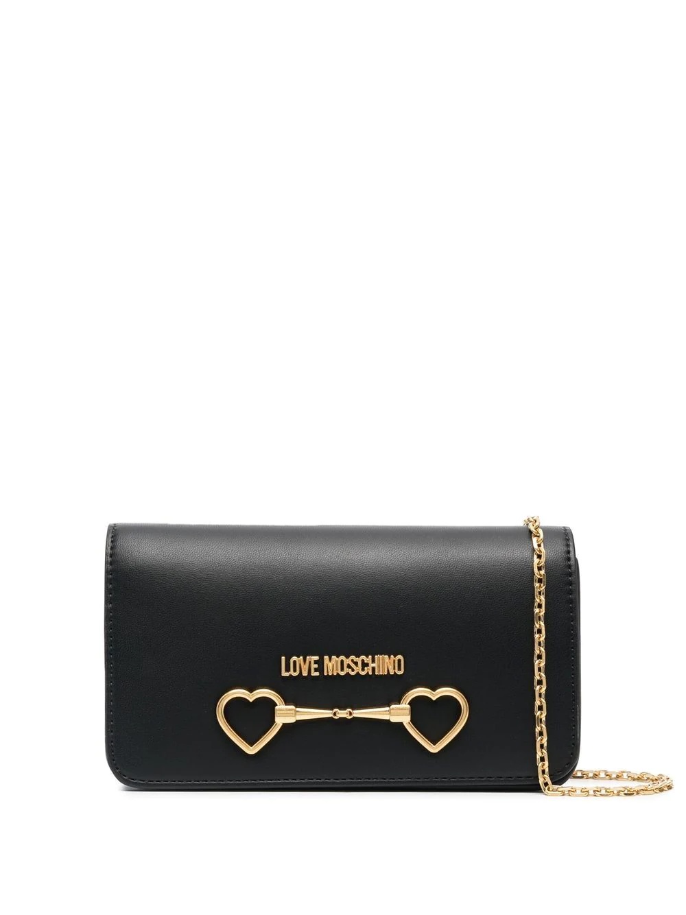 logo-plaque clutch bag - 1