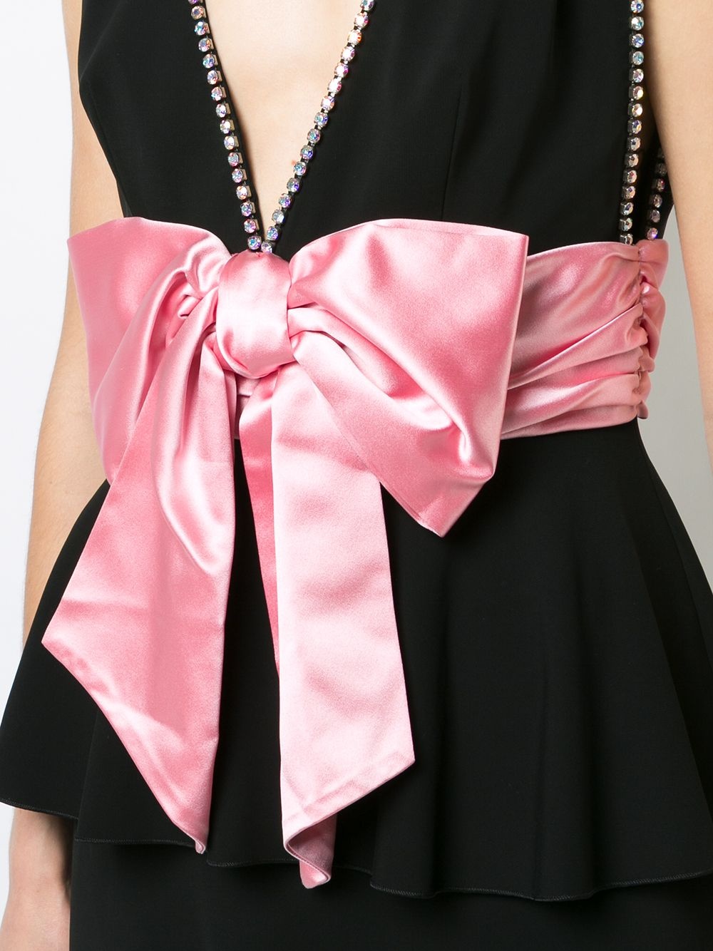 bow detail evening dress - 5