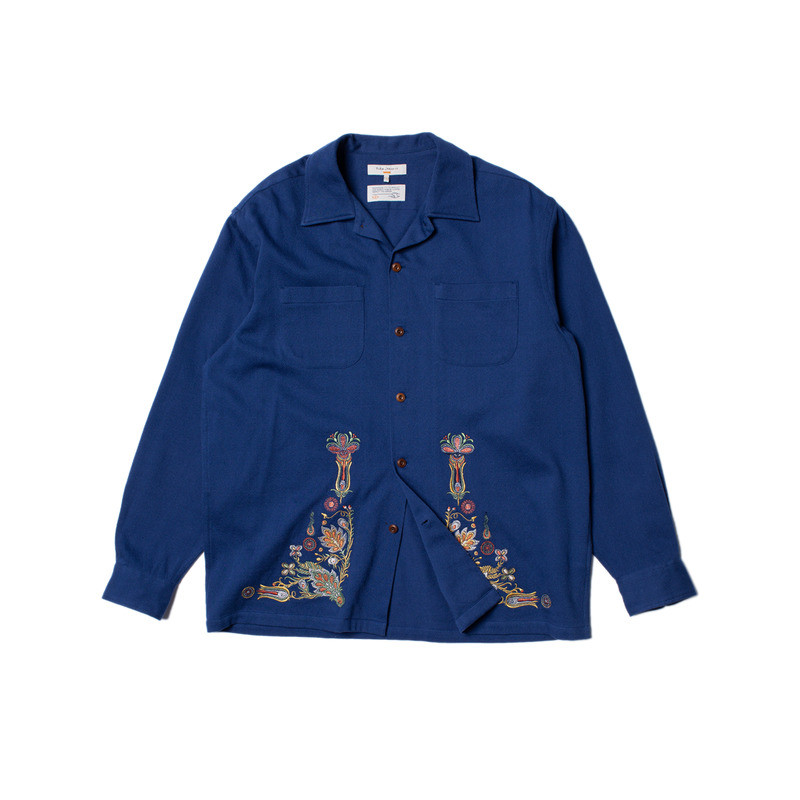 Vincent Shirt Floral French Blue 7