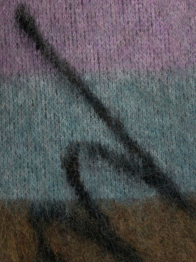 Martine Rose logo stripe-print scarf outlook