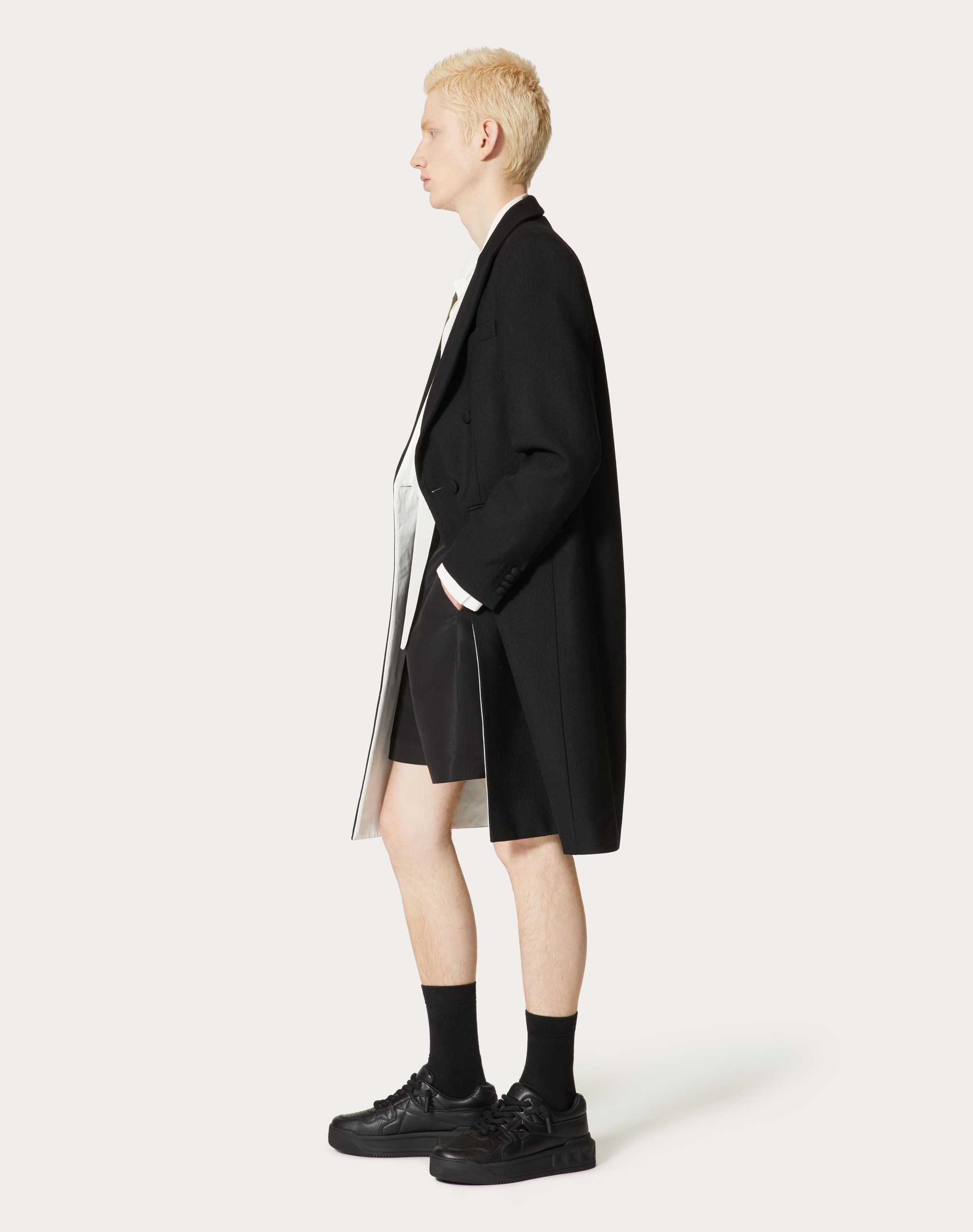DOUBLE-BREASTED WOOL COAT - 2