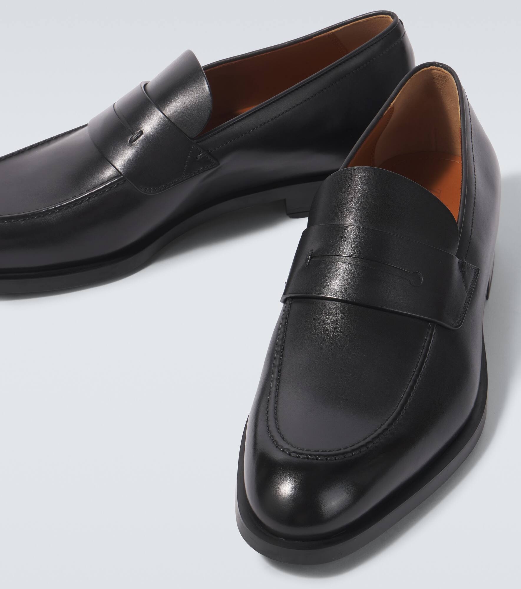 Leather penny loafers - 3