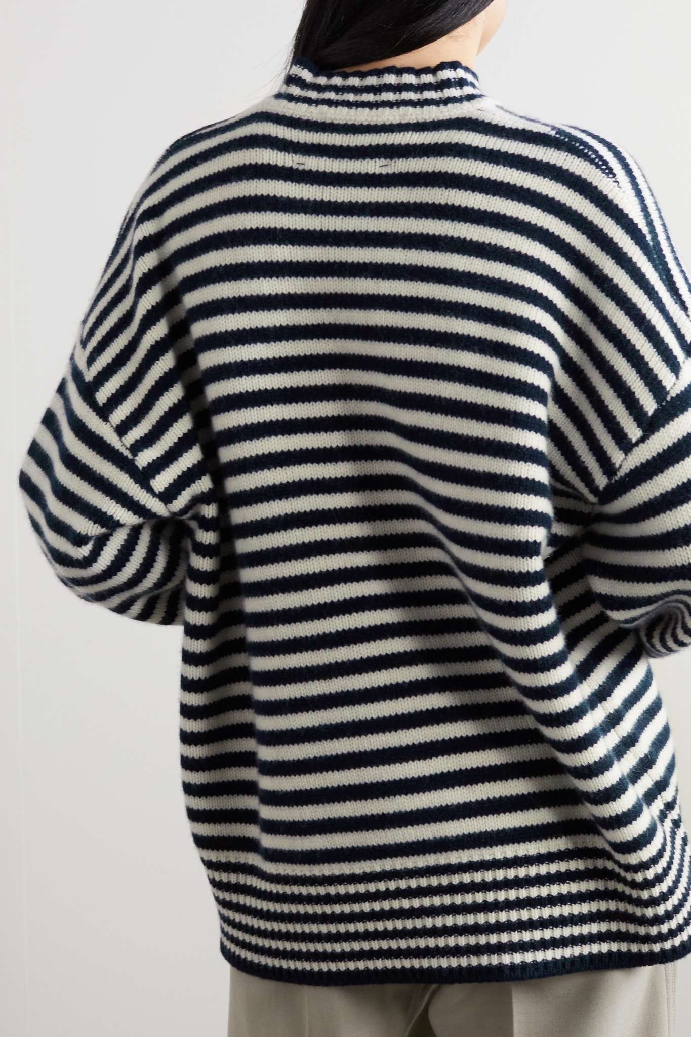 Nº205 Him striped cashmere-blend sweater - 4