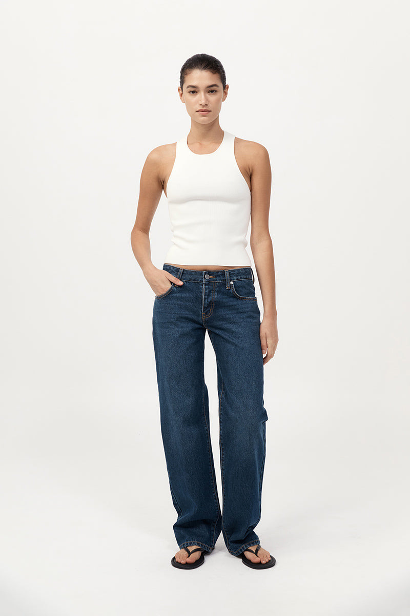 90s Low Rise Jeans - Dark Indigo - 2