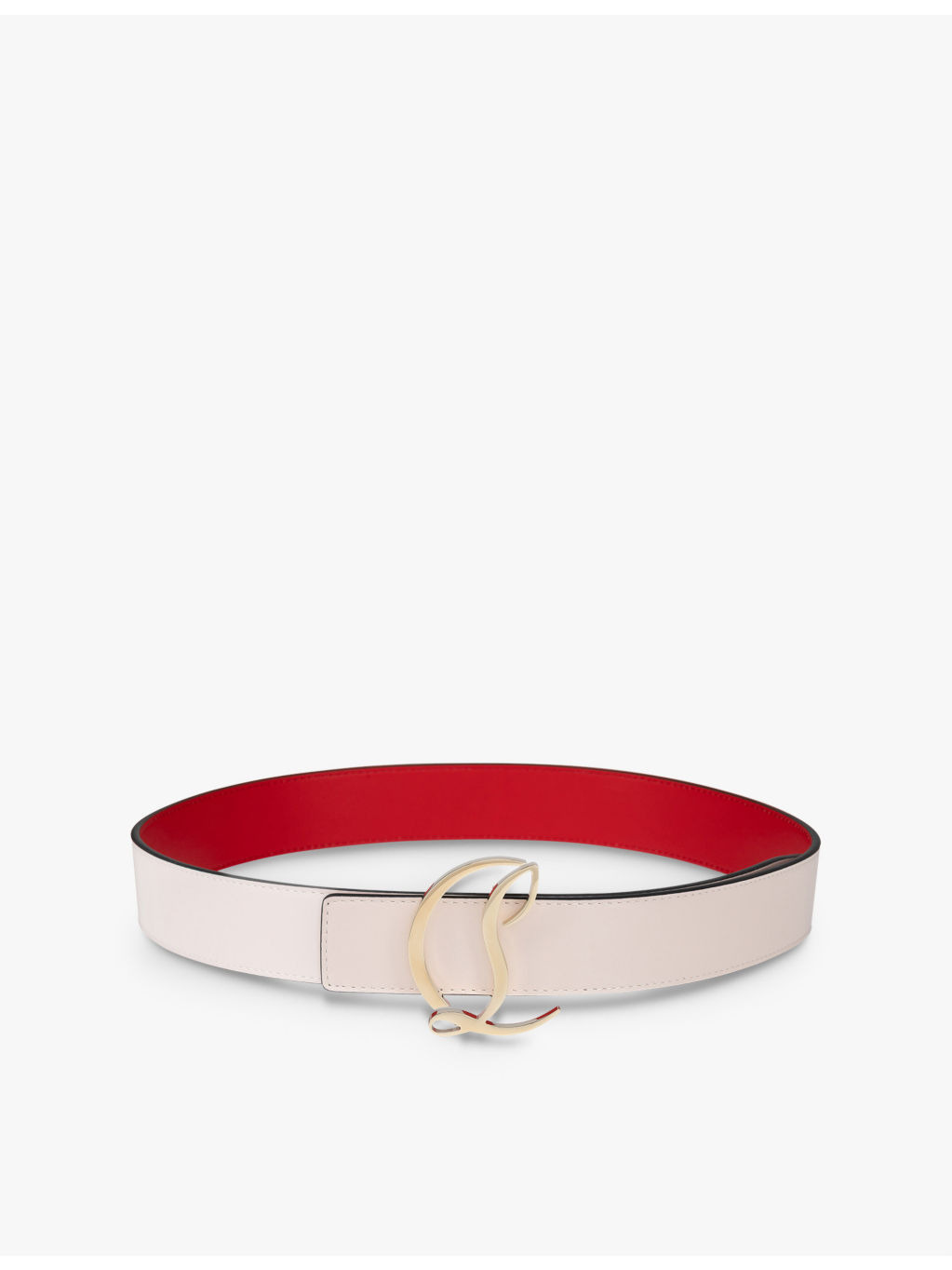 CL logo-buckle leather belt - 3
