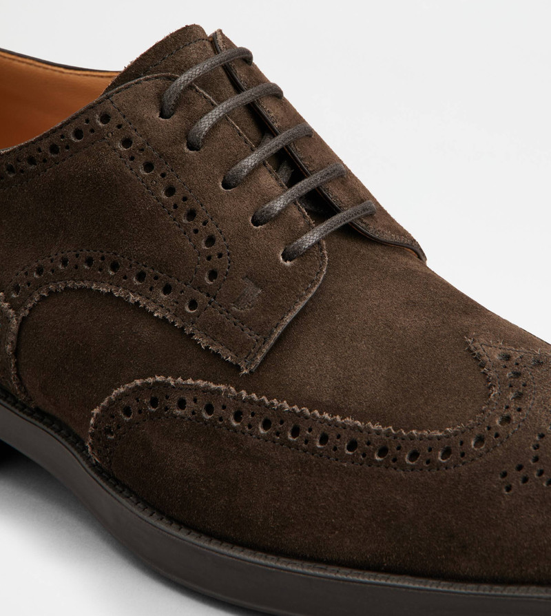 LACE-UPS IN SUEDE - BROWN 5