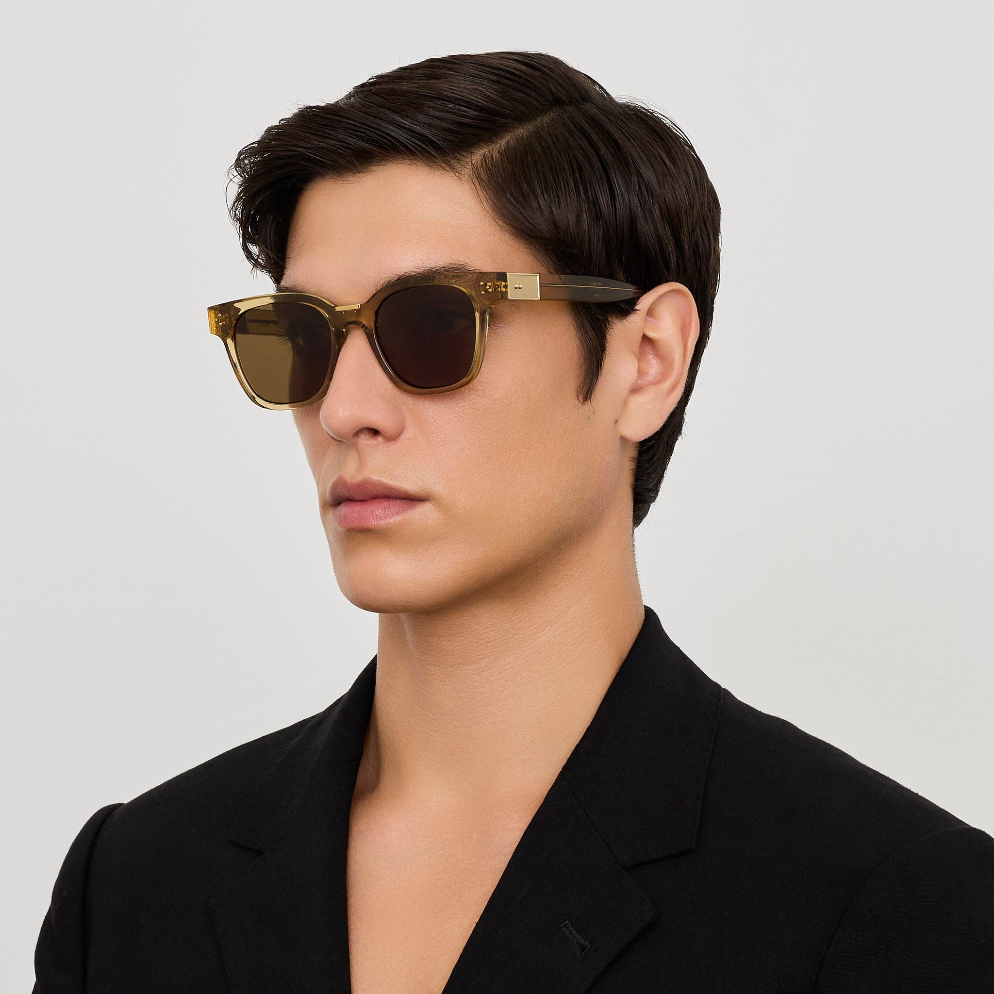 Sanchez Sunglasses in Khaki and Gold - 4
