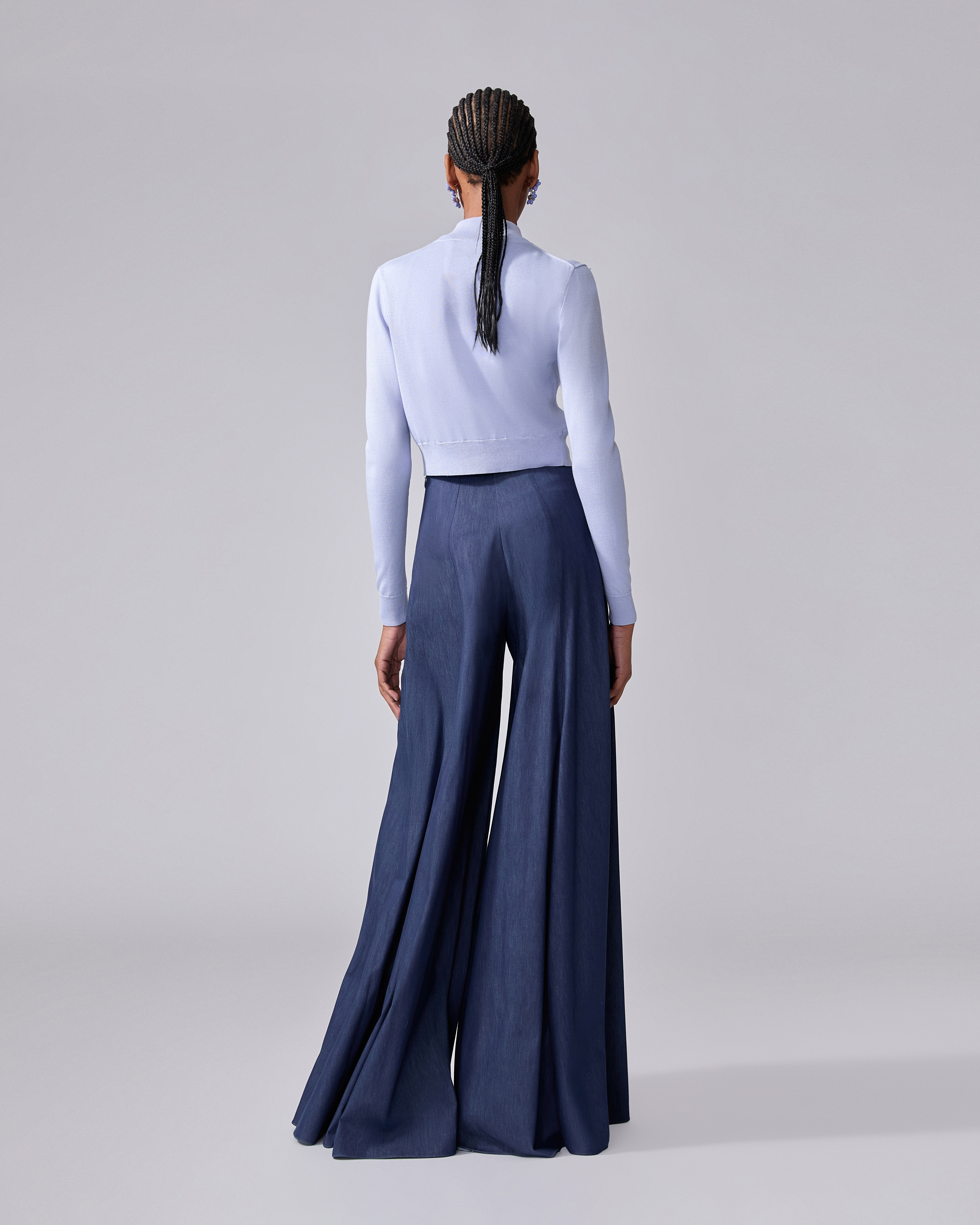 Denim Palazzo Pants - 3