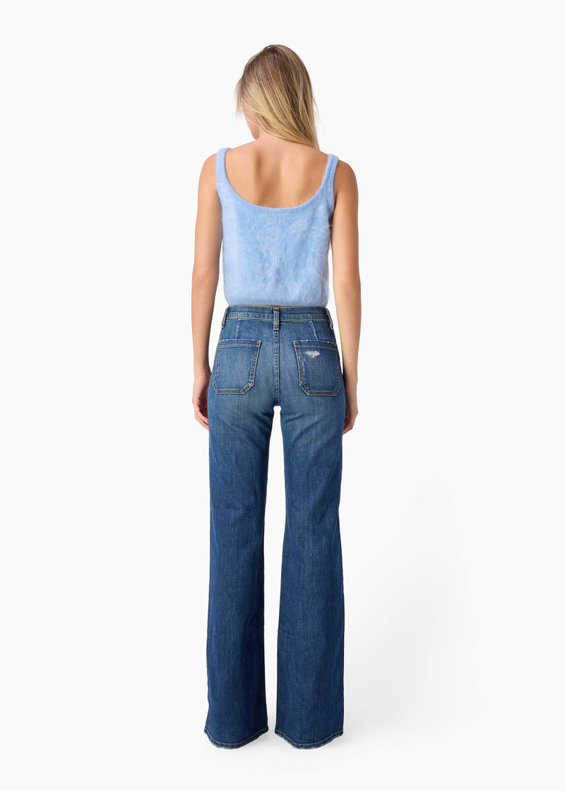 AMI CASHMERE TANK CERULEAN 5