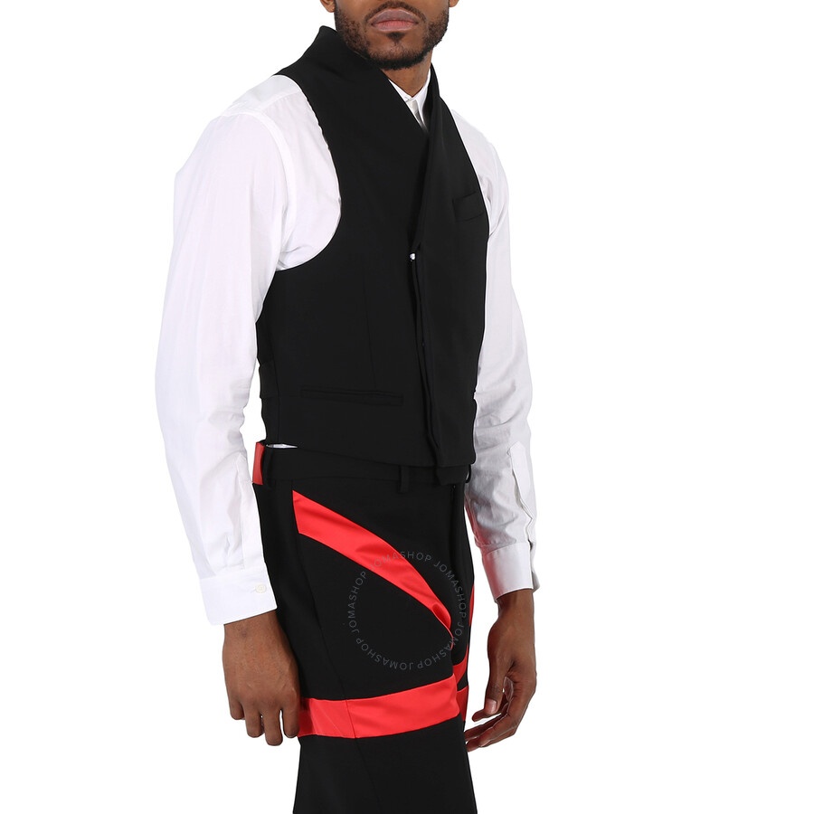 Ferragamo Double Breasted Slim Fit Waistcoat In Black - 4