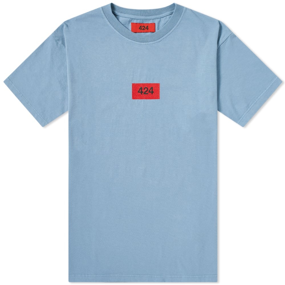 424 Box Logo Embroidered Essential Tee - 1