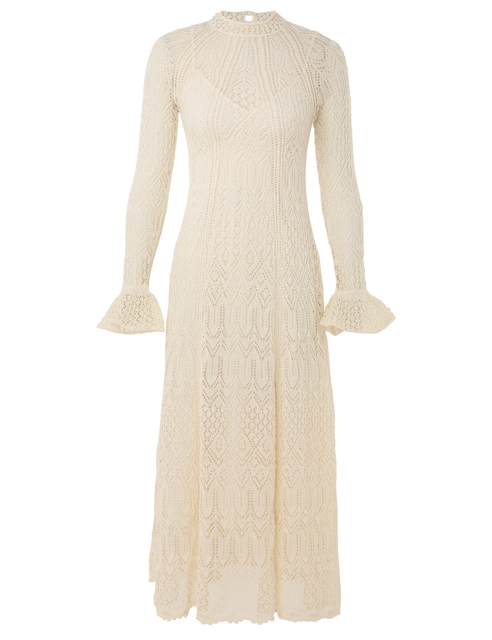 Zimmermann AUGUST LACE KNIT DRESS - 7794DRS242IVO | REVERSIBLE