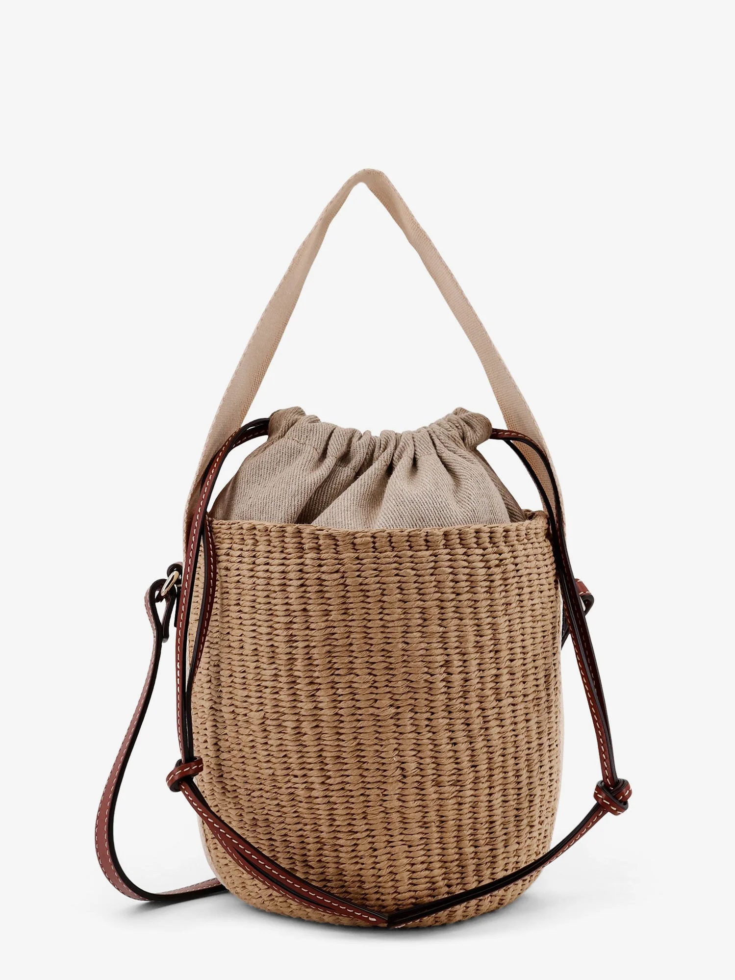 Chloe' Woody Raffia Bucket Bag - 1