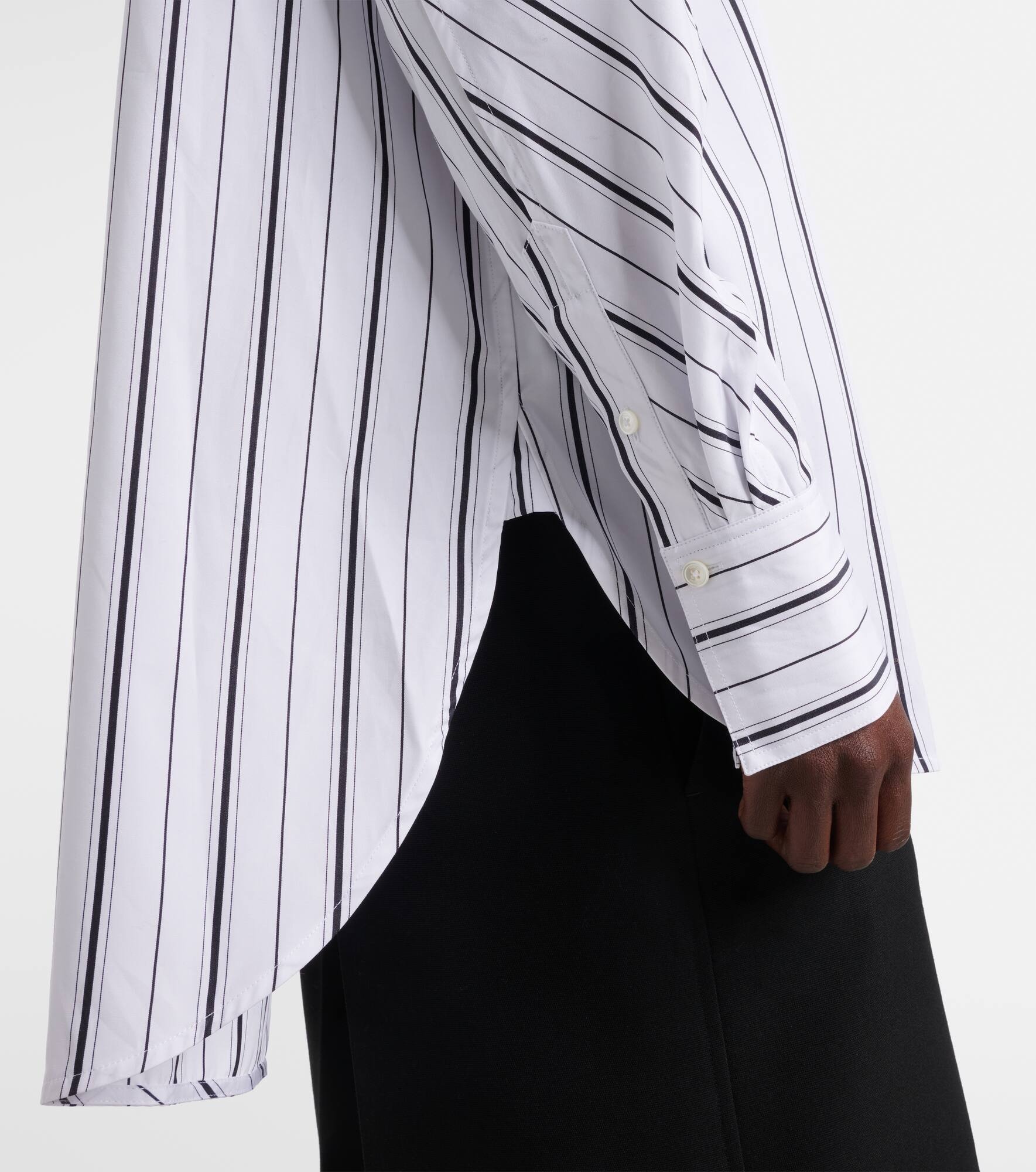 Striped cotton poplin shirt - 5