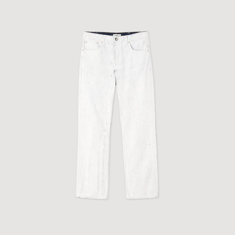 REGULAR CRACKLE-EFFECT JEANS 1