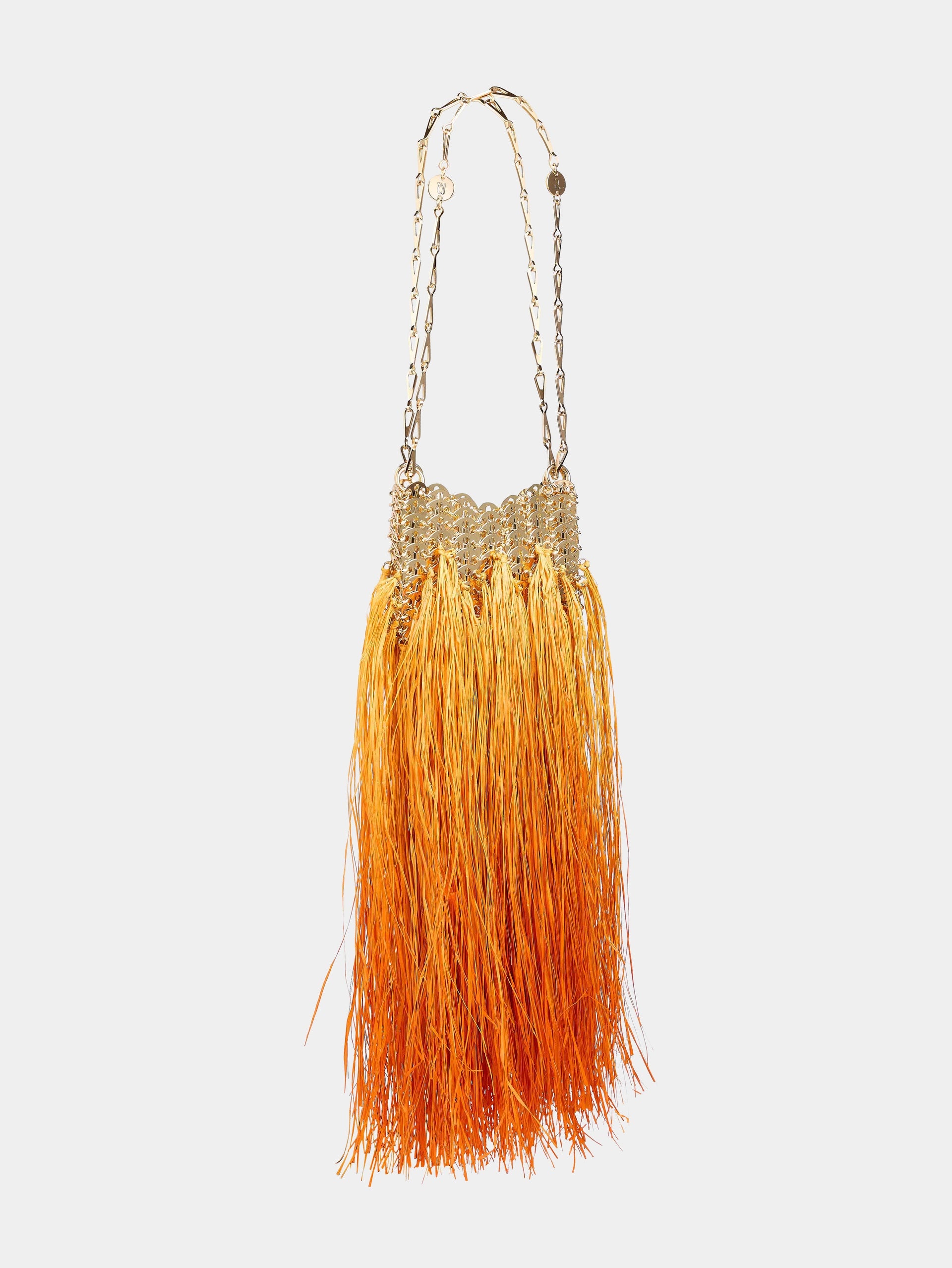 ICONIC GOLD 1969 NANO BAG HAND CRAFTED WITH RAFFIA FRINGES - 2