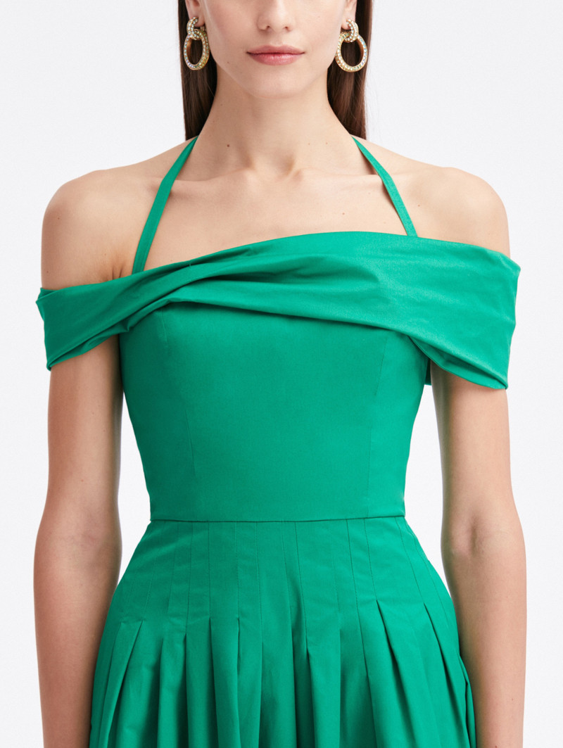 OFF SHOULDER HALTER COTTON DRESS 3
