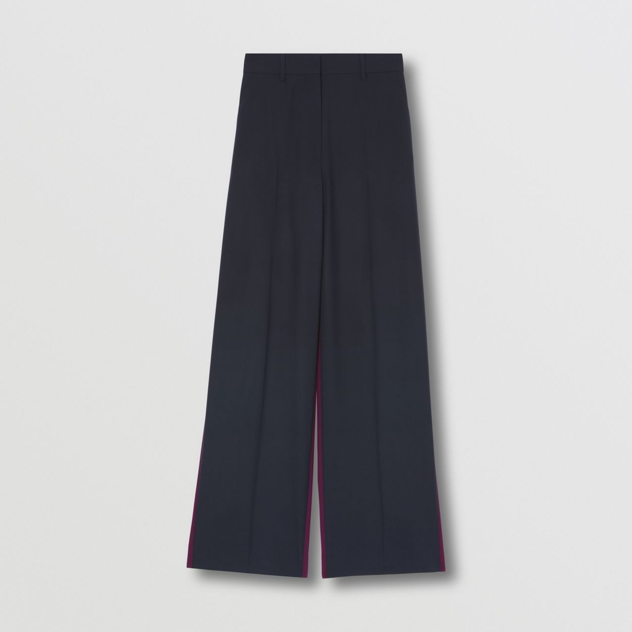 Two-tone Wool Wide-leg Trousers - 1